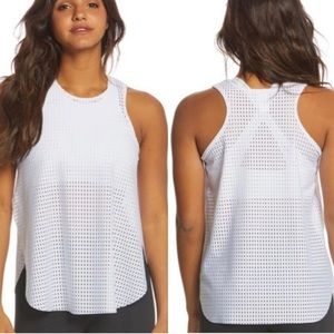 ONZIE white mesh workout top